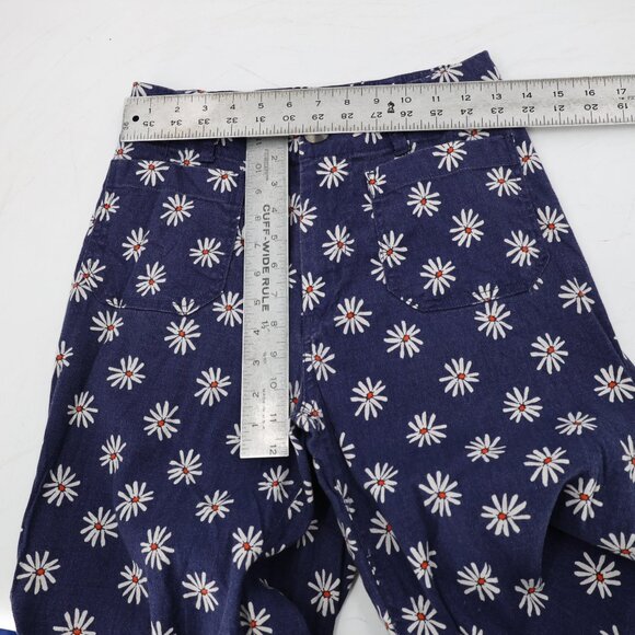 anthropologie pants Women's 25 Maeve The Colette Floral Crop Wide Leg Cotton - Picture 5 of 12